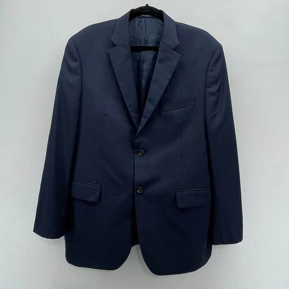 Ralph Ralph Lauren Sport Coat‎ Mens 44S Navy Blue 100% Wool Blazer Jacket